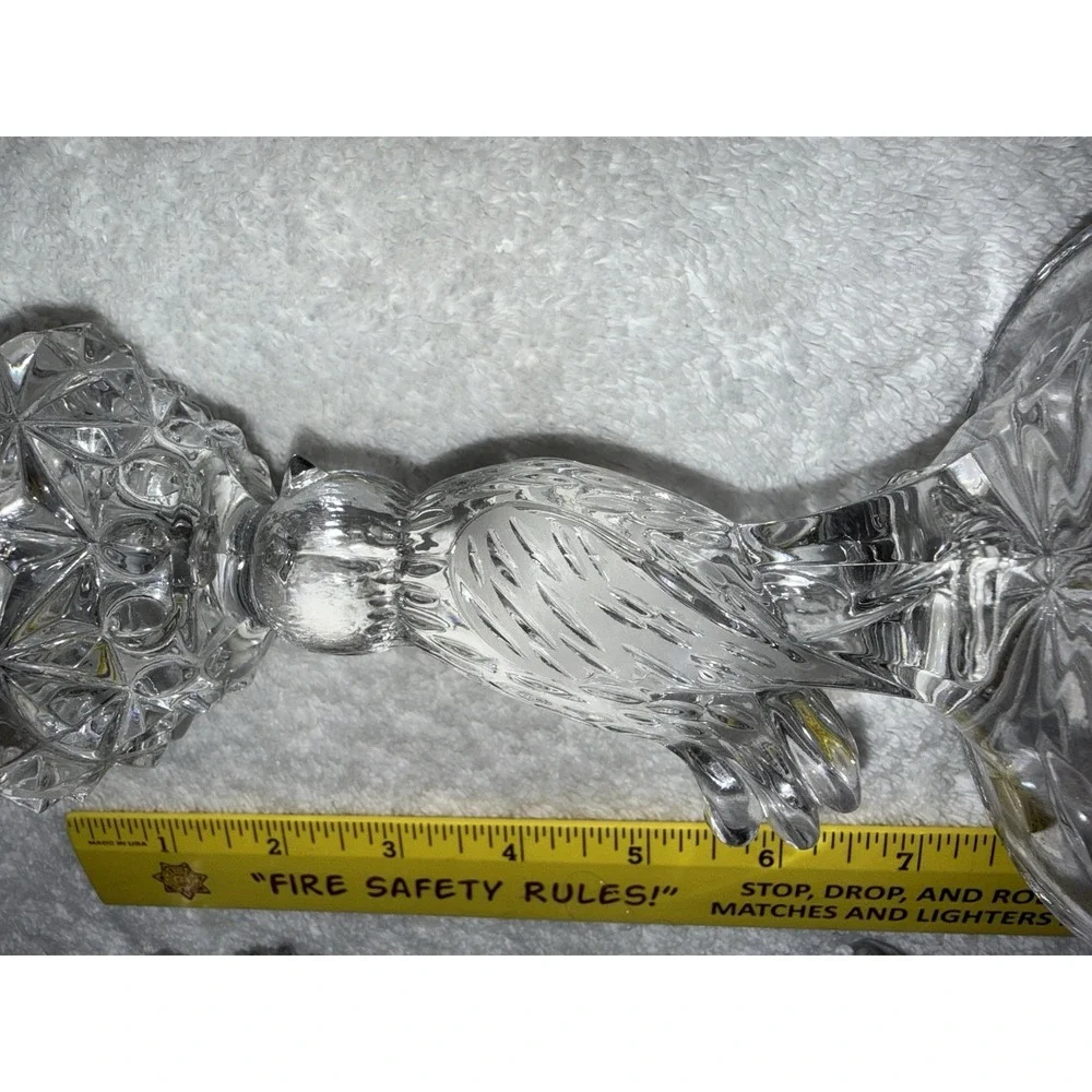 Vintage Candlesticks Hofbauer Byrdes Crystal Bird‎ Holders German Set Of 2